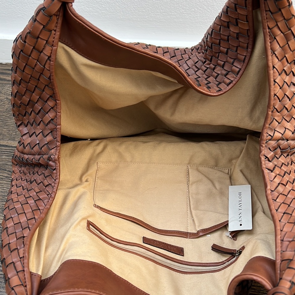NWT Woven leather shoulder/hobo bag - Picture 2 of 16